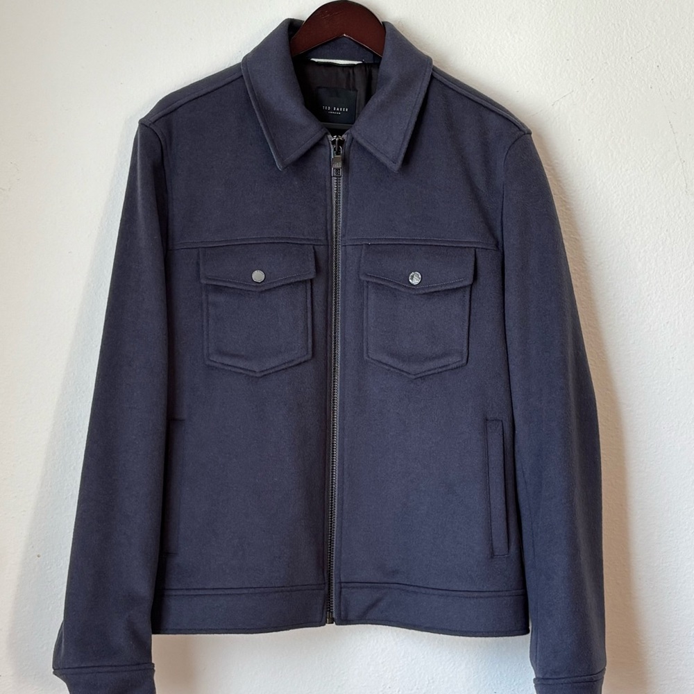 NEW W/ TAGS Ted Baker Zip Front Trucker Jacket